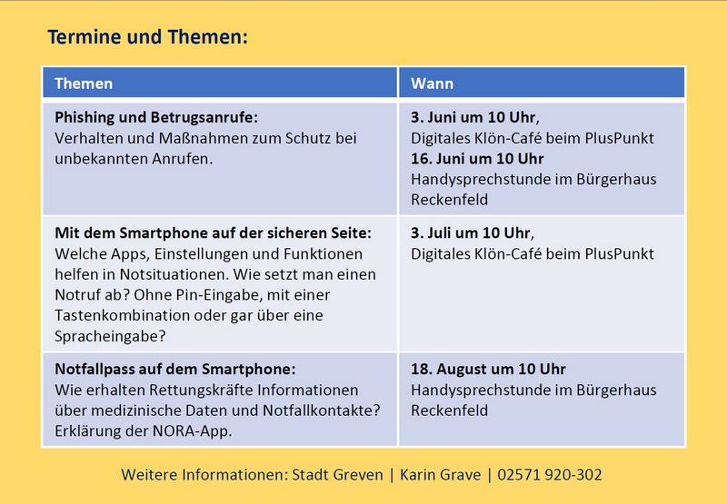 Aktuelle Termine und Themen